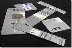 Shredded debit card